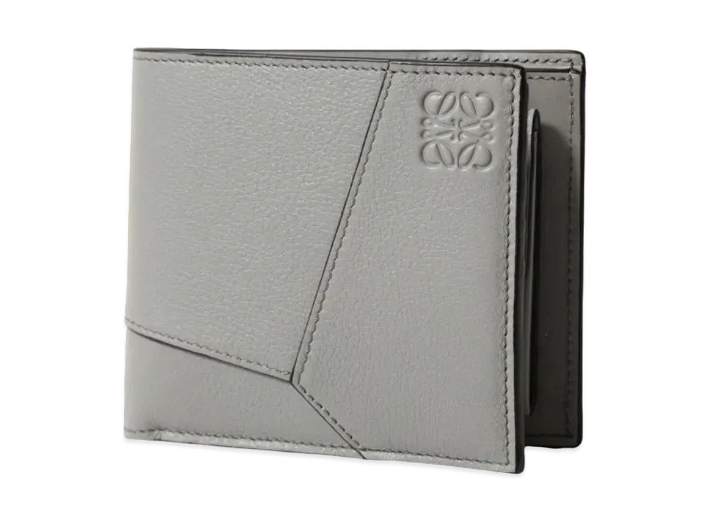 LOEWE Puzzle Bifold Coin Wallet Classic Calf "Asphalt Gray"