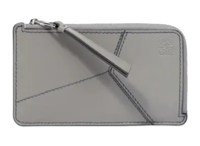 LOEWE Puzzle Stitch Coin Card Holder Smooth Carf "Asphalt Gray"