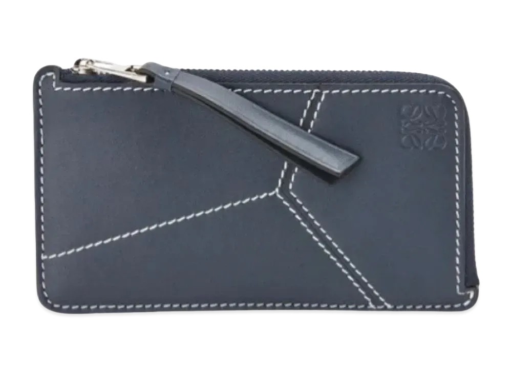 LOEWE Puzzle Stitch Coin Card Holder Smooth Carf "Ocean"