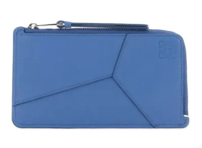 LOEWE Puzzle Long Coin Card Holder Classic Calf "Seaside Blue"
