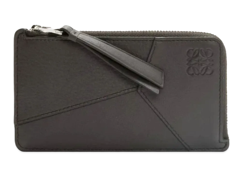 LOEWE Puzzle Long Coin Card Holder Classic Calf "Dark Gray"