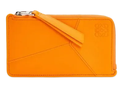 LOEWE Puzzle Long Coin Card Holder Classic Calf "Bright Mandarin"