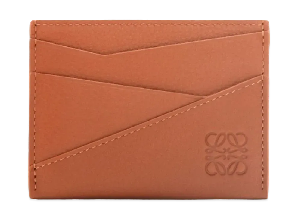 LOEWE Puzzle Plain Card Holder Classic Calf "Tan"