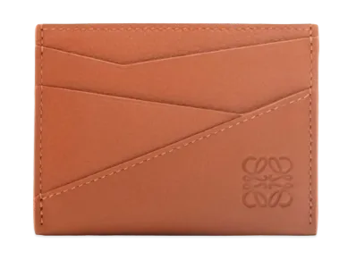 LOEWE Puzzle Plain Card Holder Classic Calf "Tan"