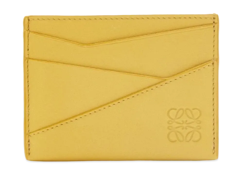 LOEWE Puzzle Plain Card Holder Classic Calf "Bright Ocher"