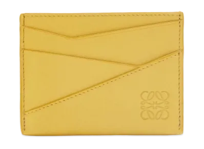 LOEWE Puzzle Plain Card Holder Classic Calf "Bright Ocher"