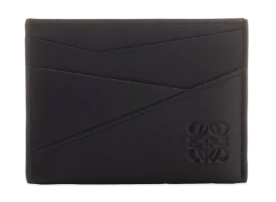 LOEWE Puzzle Plain Card Holder Classic Calf "Black"