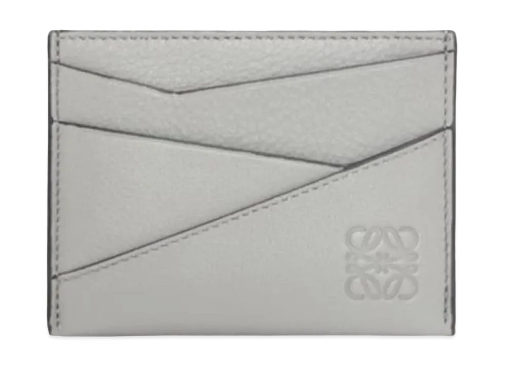 LOEWE Puzzle Plain Card Holder Classic Calf "Asphalt Gray"