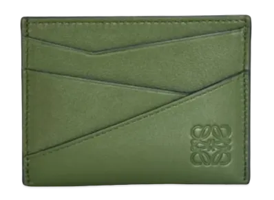 LOEWE Puzzle Plain Card Holder Classic Calf "Hunter Green"