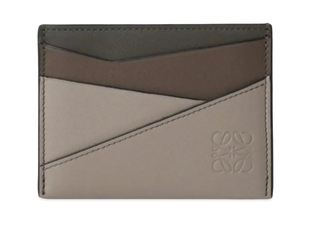 LOEWE Puzzle Plain Card Holder Classic Calf "Winter Brown/Sand"