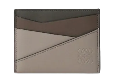 LOEWE Puzzle Plain Card Holder Classic Calf "Winter Brown/Sand"