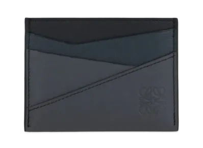 LOEWE Puzzle Plain Card Holder Classic Calf "Deep Navy/Anthra Site"