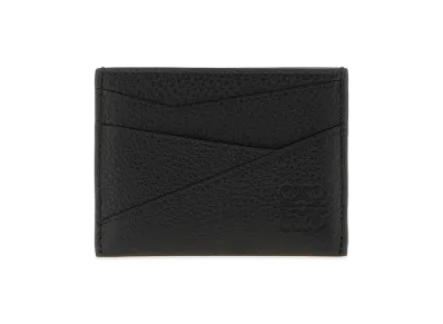 LOEWE Black Leather Puzzle Card Holder "Black"