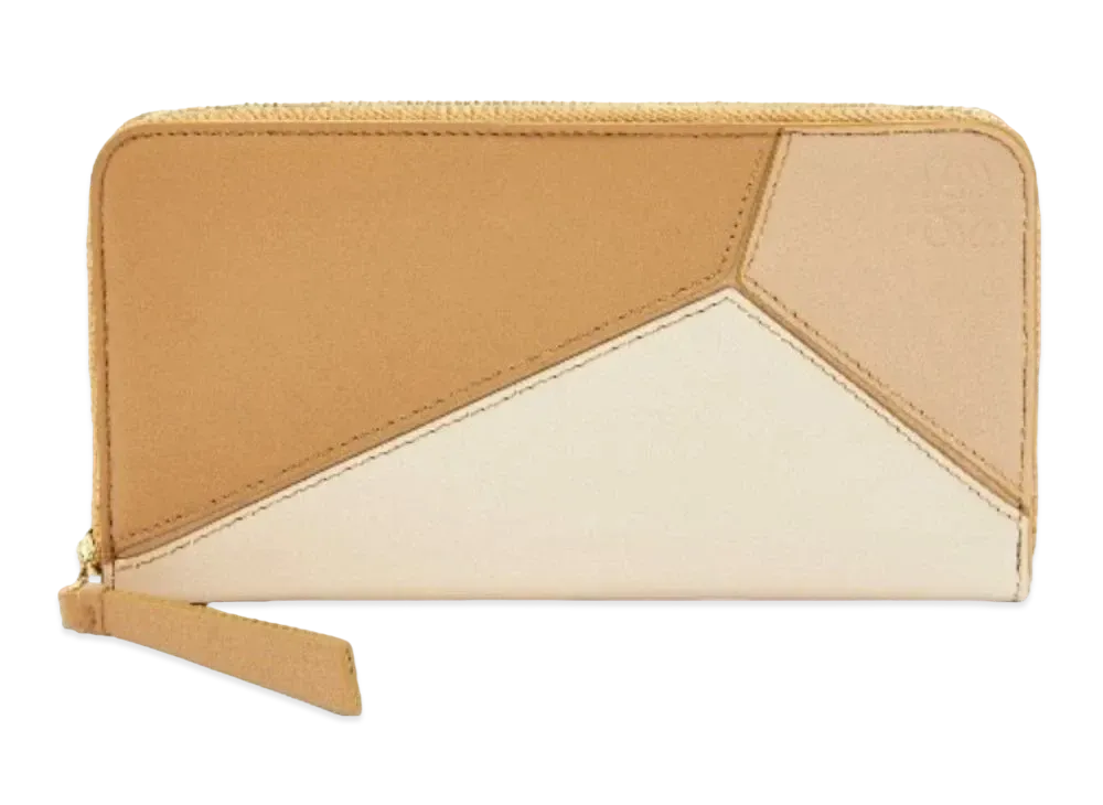 LOEWE Puzzle Zip Around Wallet Classic Calf "Angola/Dusty Beige/Gold"