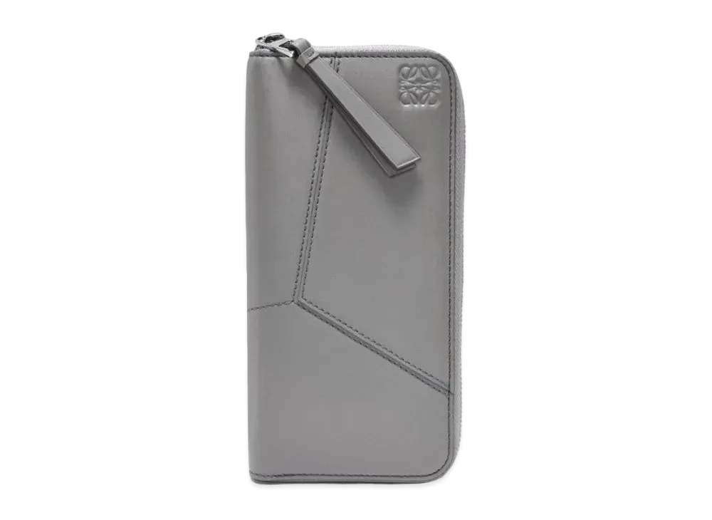 LOEWE Puzzle Stitch Open Wallet Smooth Cars "Asphalt Gray"