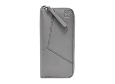 LOEWE Puzzle Stitch Open Wallet Smooth Cars "Asphalt Gray"