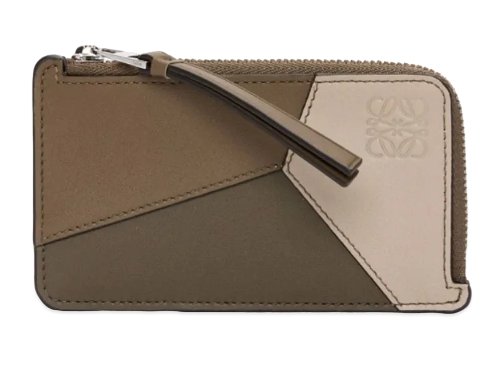 LOEWE Puzzle Coin Card Holder Classic Calf "Winter Brown/Sand"