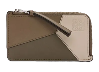 LOEWE Puzzle Coin Card Holder Classic Calf "Winter Brown/Sand"