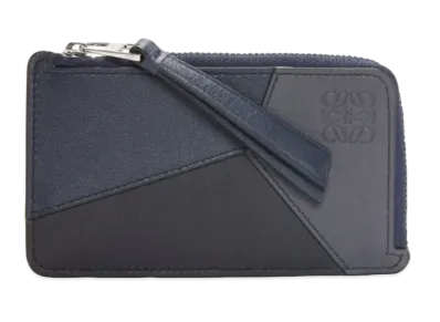 LOEWE Puzzle Coin Card Holder Classic Calf "Deep Navy/Anthra Site"