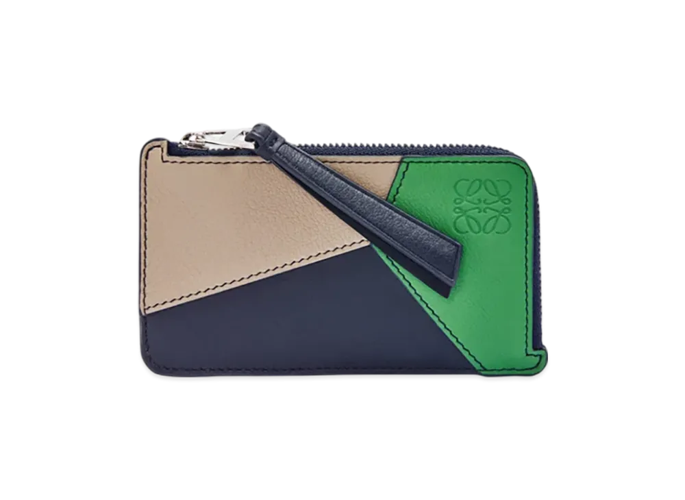 LOEWE Puzzle Coin Card Holder "Sand/Tropical Green"
