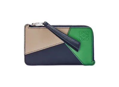 LOEWE Puzzle Coin Card Holder "Sand/Tropical Green"