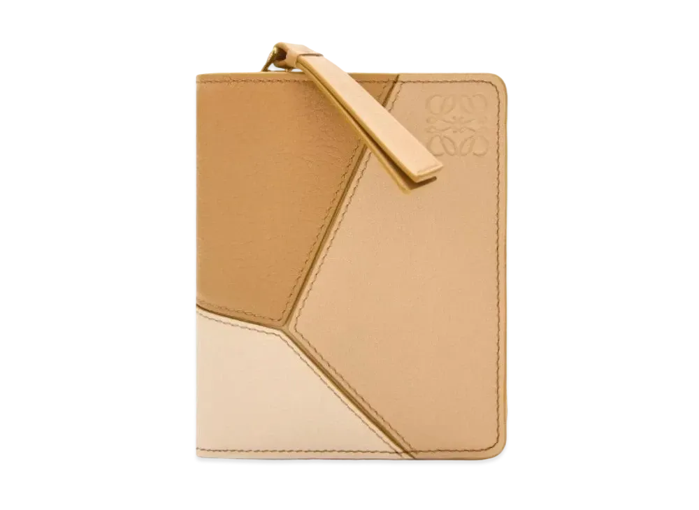 LOEWE Puzzle Compact Zip Wallet Classic Calf "Angola/Dusty Beige/Gold"
