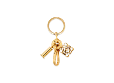 LOEWE Anagram Keyring "Gold"
