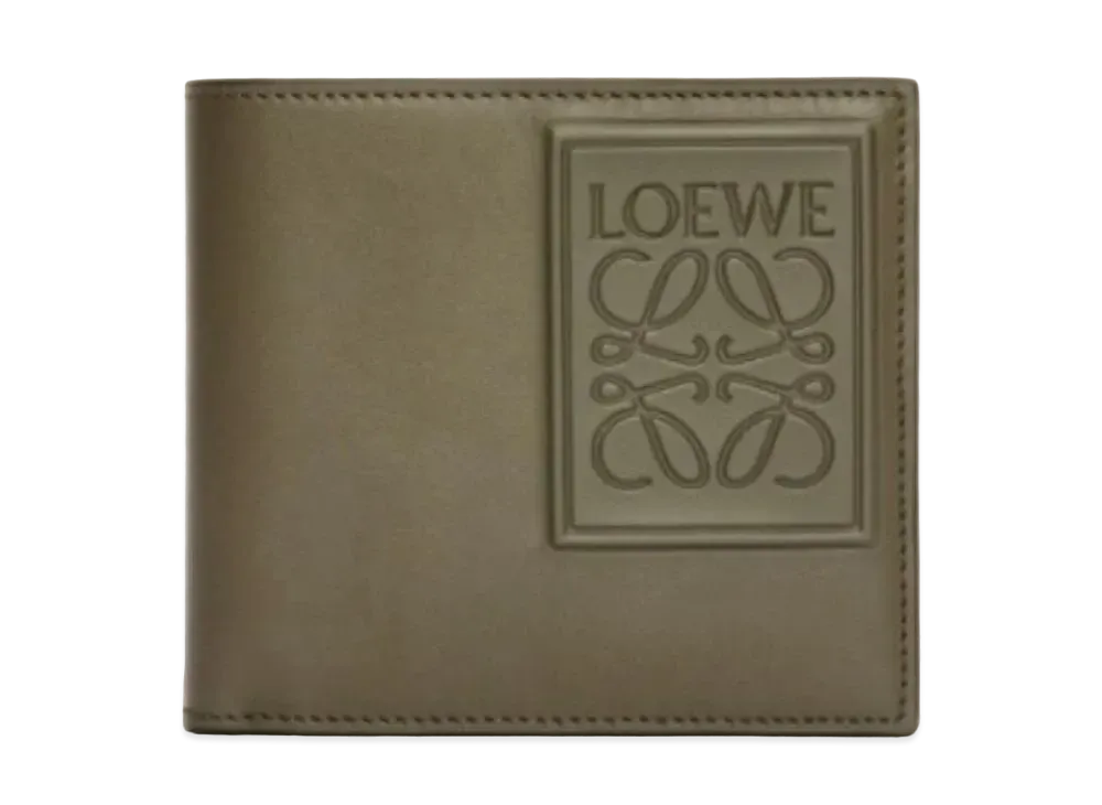 LOEWE Bayfold Wallet Satin Calf "Khaki Green"