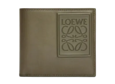 LOEWE Bayfold Wallet Satin Calf "Khaki Green"