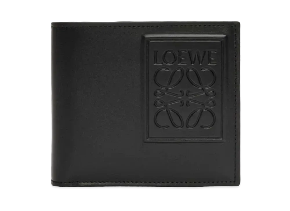 LOEWE Bifold Coin Wallet Silk Calf "Black"