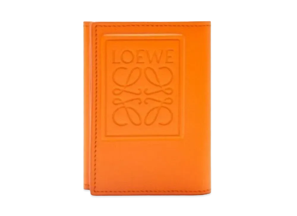 LOEWE Trifold Wallet Satin Calf "Bright Orange"