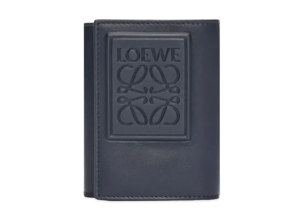 LOEWE Trifold Wallet Satin Calf "Deep Navy"