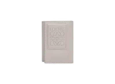 LOEWE Trifold Wallet in Satin Calfskin "Shell Grey"