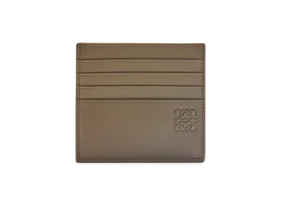 LOEWE Open Plain Card Holder "Dark Khaki Green/Khaki Green"
