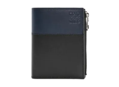LOEWE Slim Compact Wallet Shiny Calf "Black/Deep Navy"