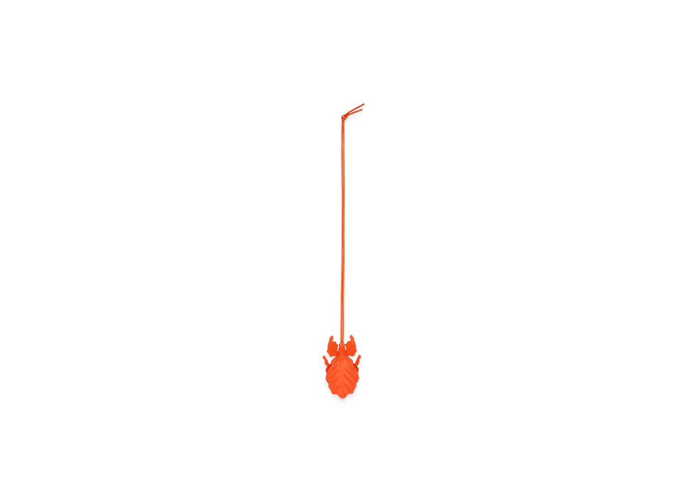 LOEWE Leaf Insect Key Fob Charm "Vivid Orange"