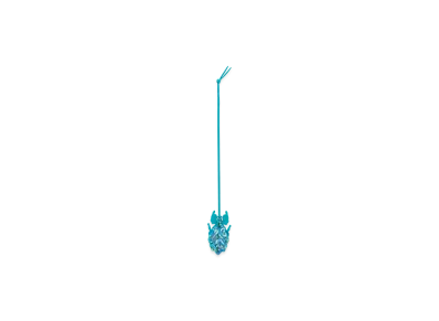 LOEWE Leaf Insect Key Fob Charm "Deep Turquoise"
