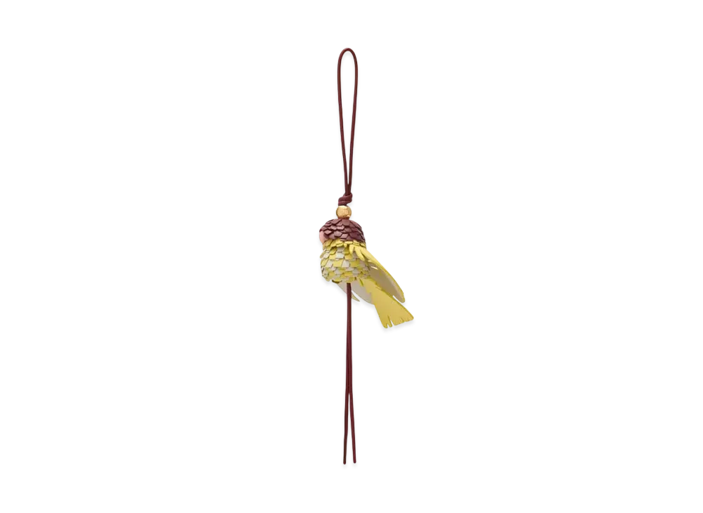 LOEWE Bird Charm in Classic Calfskin "Multicolor"