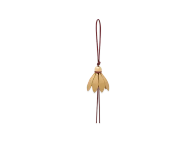 LOEWE Badminton Charm in Calfskin "Crimson/Yellow"