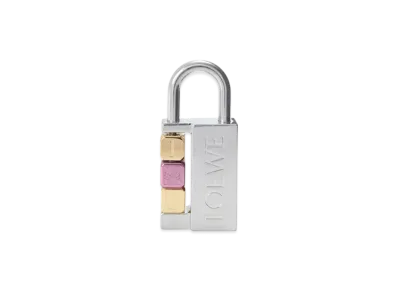 LOEWE Padlock Charm "Palladium"
