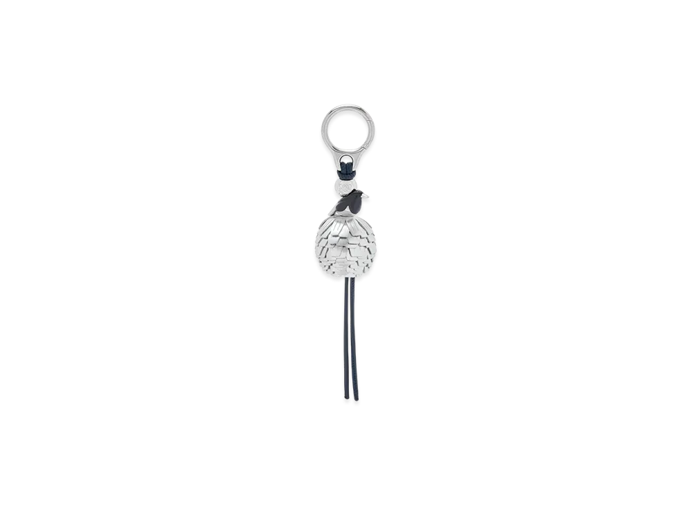 LOEWE Magpie Dice Charm "Deep Navy/Silver"