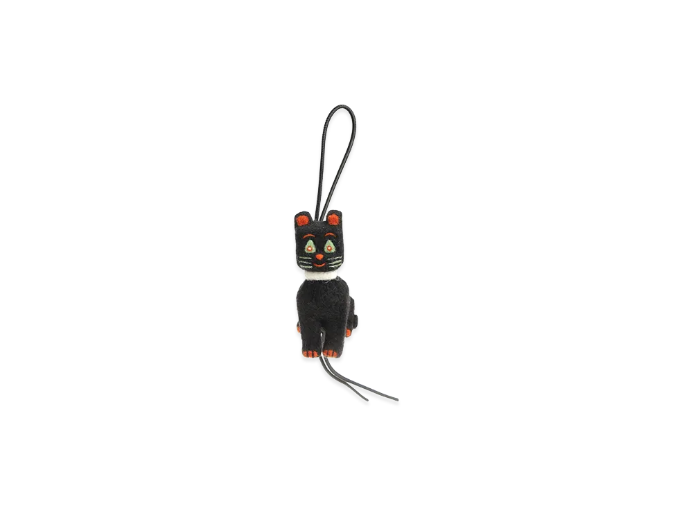 LOEWE Women's Felt Cat Charm By Louis Wain "Black"