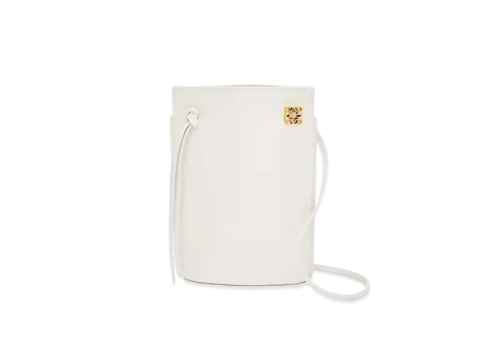 LOEWE Dice Pocket In Classic Calfskin "Soft White"