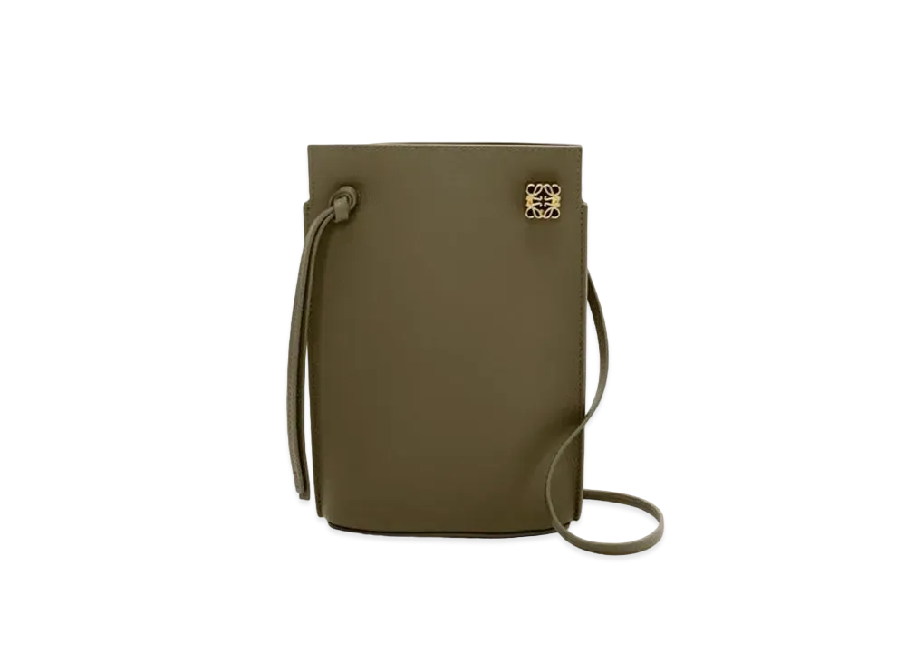 LOEWE Dice Pocket In Classic Calfskin "Dark Khaki Green"