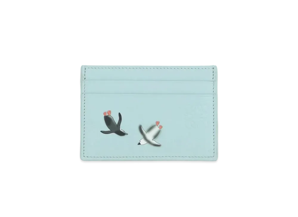 ロエベ ペンギン プレーン カードホルダー (サテンカーフ) "ブルーアイスバーグ" C643322X18-6005(10968360)