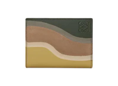 LOEWE Compact Landscape Wallet "Bottle Green/Ochre"