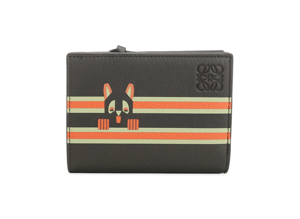 LOEWE Women's Futurist Cat Compact Wallet "Multicolor"
