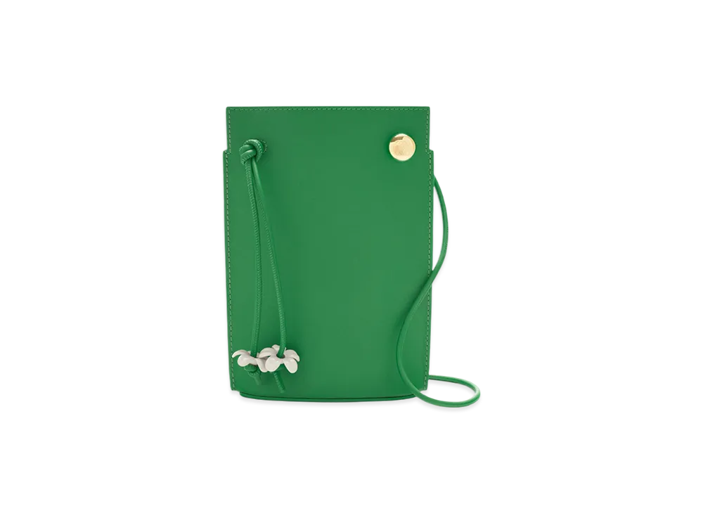 LOEWE Pebble Dice Pocket "Tropical Green/White"