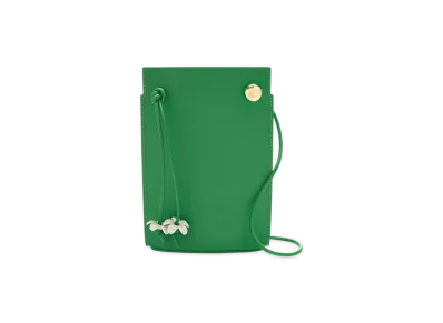 LOEWE Pebble Dice Pocket "Tropical Green/White"