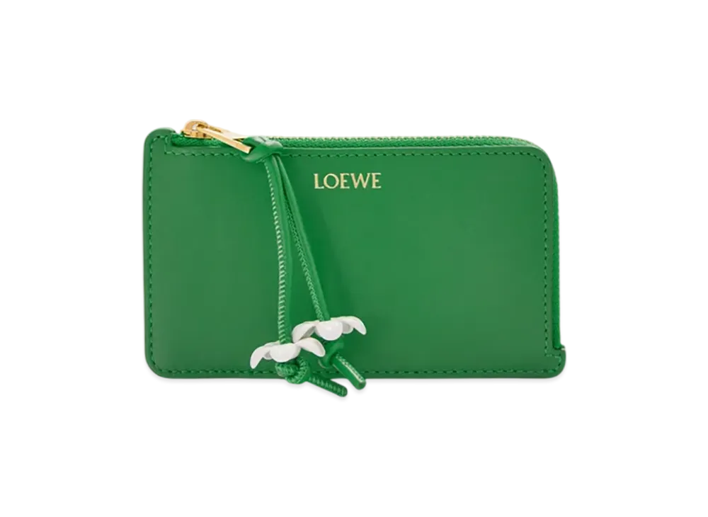 LOEWE Coin Card Holder "Tropical Green/White"